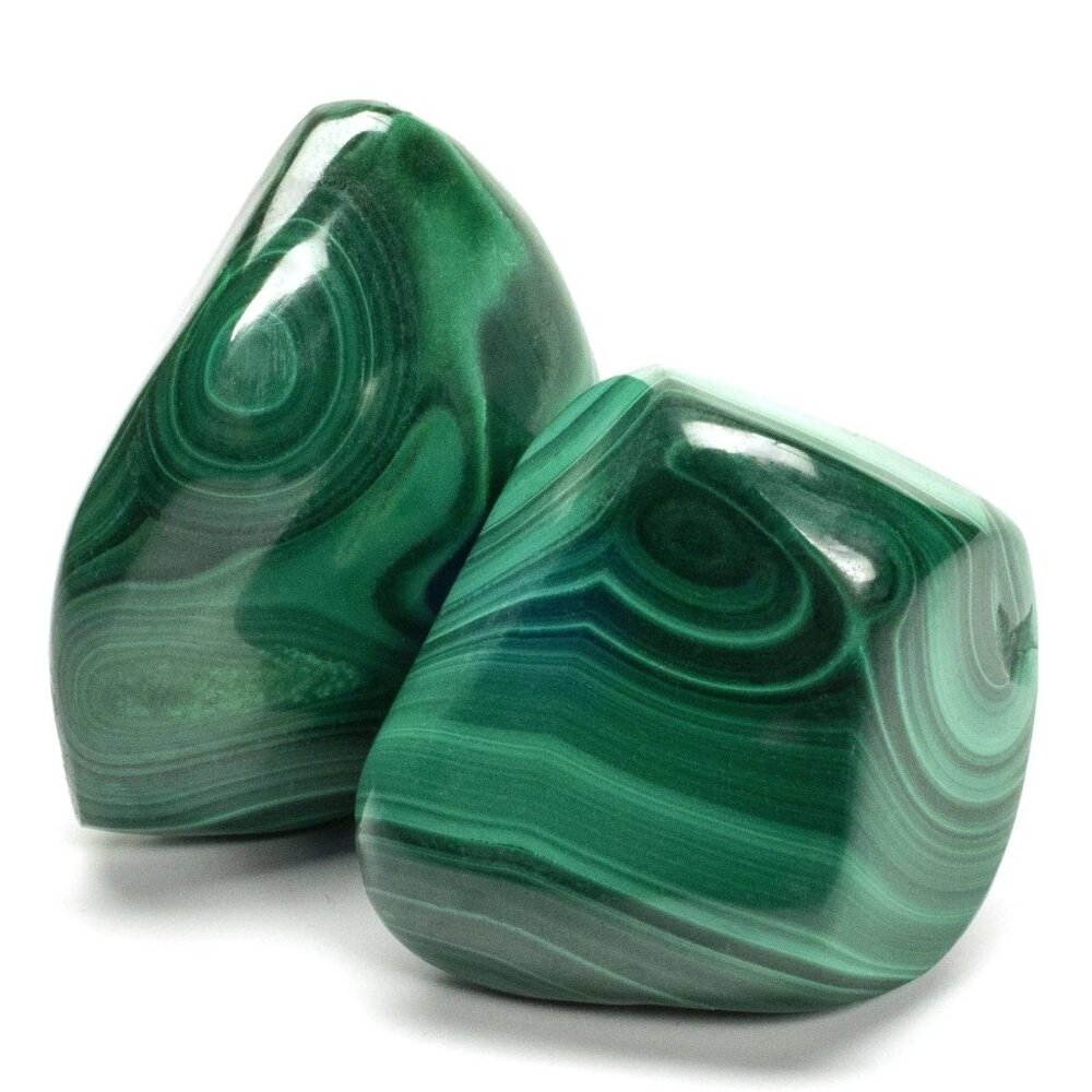 Kalifano Tumbled Malachite Bundle Dark Green Gemstones Metaphysical Gift